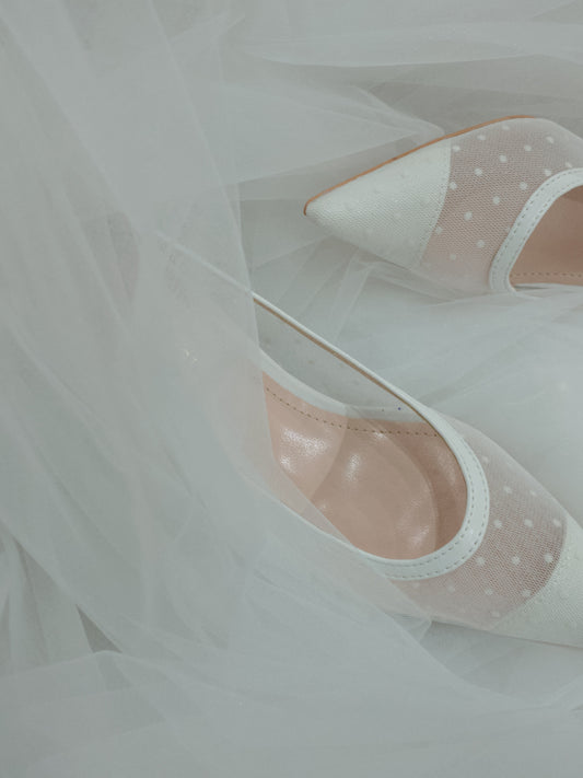 Wedding High Heel Wedding Shoes Tulle Heel bridal shoes