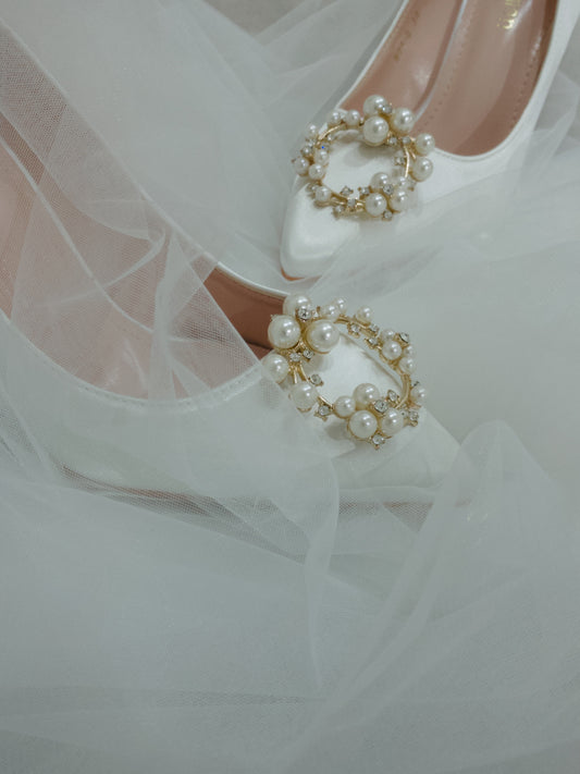 Luxury Wedding Shoes Wedding Stiletto Silver High Heels