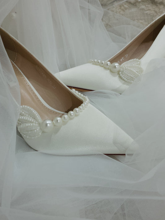 Luxury Wedding Shoes Wedding Stiletto Silver High Heels